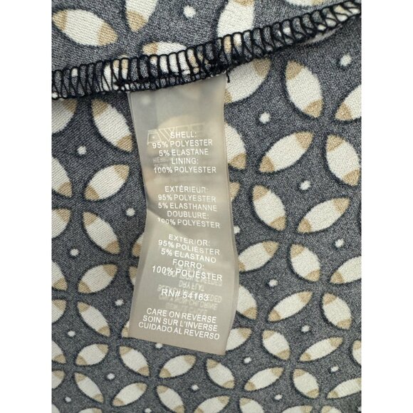 Tommy Hilfiger Black Beige Geometric Print Dress Size 14 Summer‎ Office Career - Picture 9 of 12